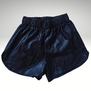 Showpo Faux Leather Shorts Black High Waist NWT Size 4
